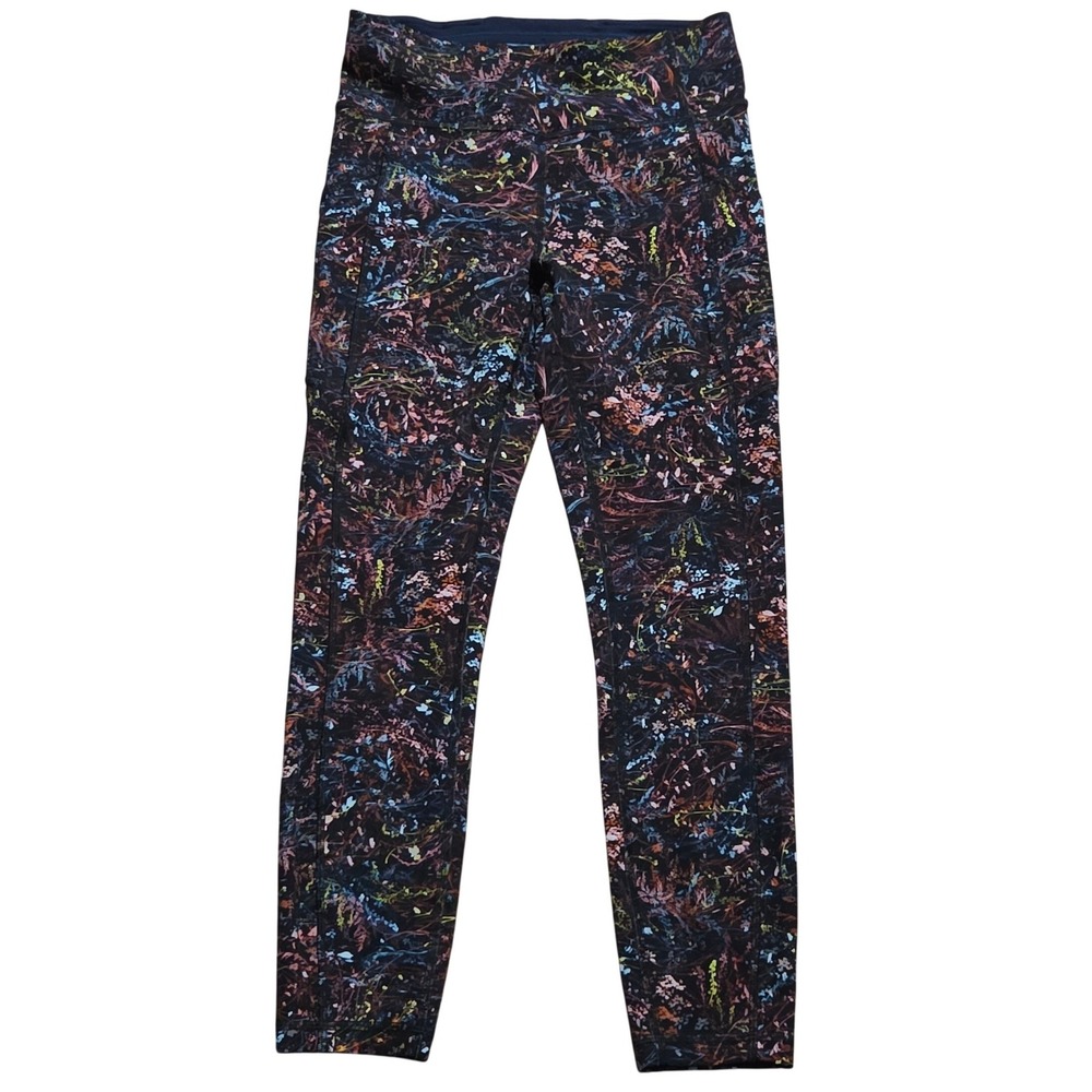 Lululemon Invigorate High Rise Floral Garden Leggings 6 Sporty Running Pockets